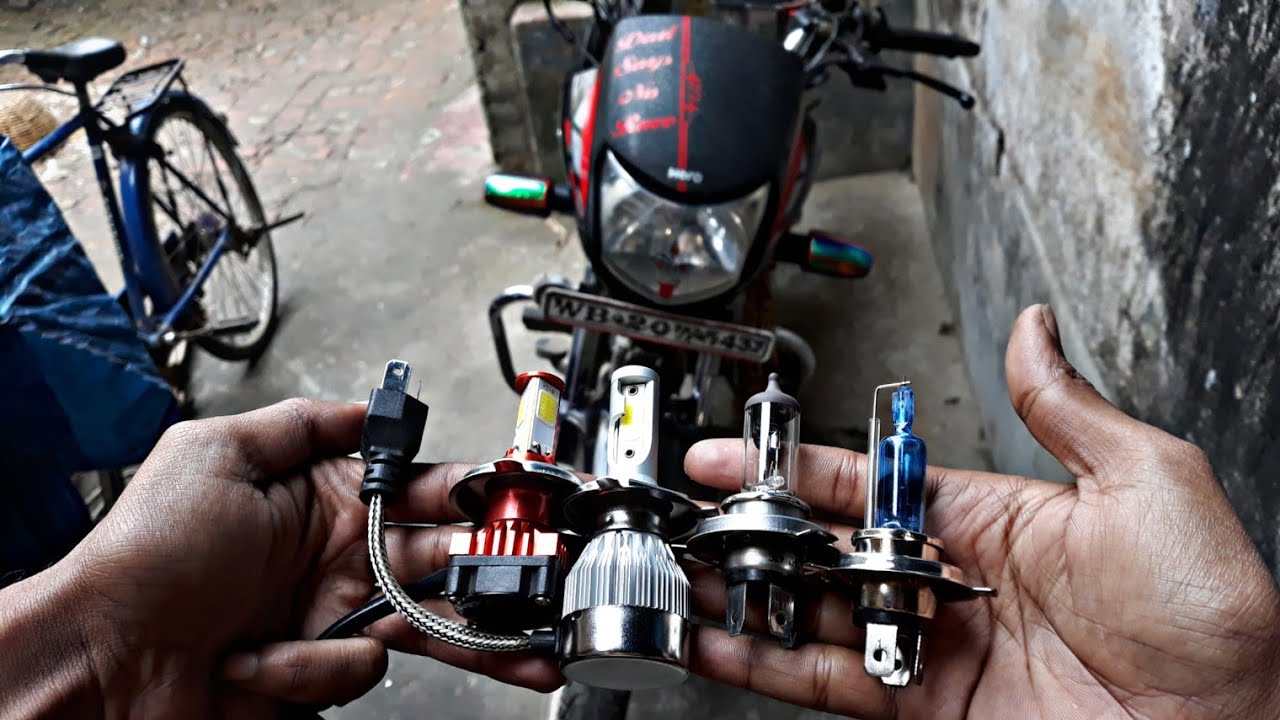 led vs hid vs halogen headlight comparison for bike 2020 YouTube