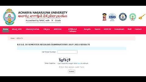 ANU B.P.Ed. IV SEMESTER REGULAR EXAMINATIONS JULY-2022 RESULTS