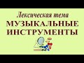 Развитие речи: лексическая тема «МУЗЫКАЛЬНЫЕ ИНСТРУМЕНТЫ» (серия 9)