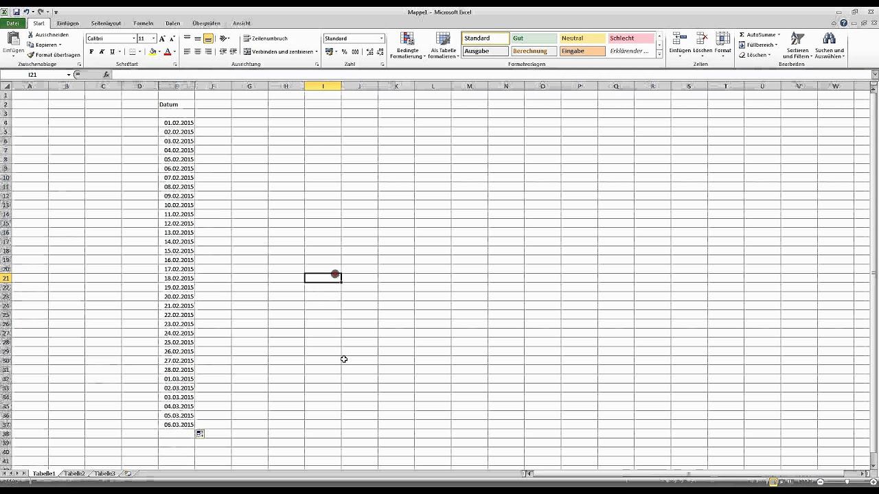  Update Tutorial Excel - Datum schnell und einfach Einfügen