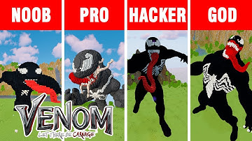 Minecraft NOOB vs PRO vs HACKER vs GOD:  Venom 2 STATUE HOUSE BUILD CHALLENGE in Minecraft