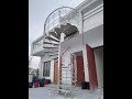 SPARK FABRICATION ROUND STEEL STAIRCASE #fabrication steel #welding #railingdesign