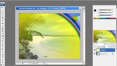 Cách tạo cầu vồng bằng Photoshop