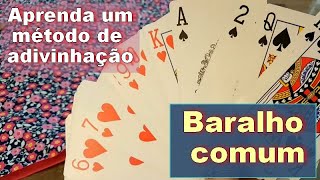 Método de adivinhação com baralho comum