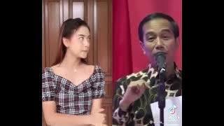 TIK TOK PAK JOKOWI DUET DENGAN CEWEK CANTIK