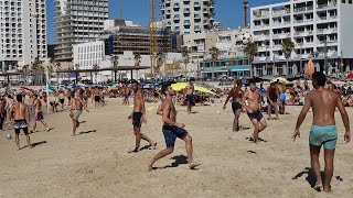 The Brazilian Altinha (Footvolley TLV) is 'taking over' the shores of Tel Aviv, Israel.