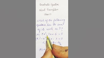 #Quadratic Equation#CBSE Class 10#Ncert Exemplar #Session 2022-23#short#shorts
