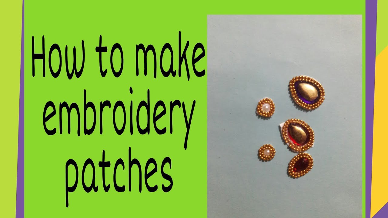 How to make embroidery patches - YouTube