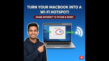 How to turn your MacBook into a Wi-Fi Hotspot !