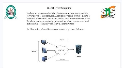 Client Server Computing|Lecture Series 1|Ms.R.Vani|Asst.Prof|CS|Dr SNSRCAS