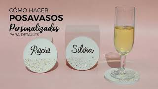 Aprende a fabricar tus propios posavasos caseros personalizados con el nombre..