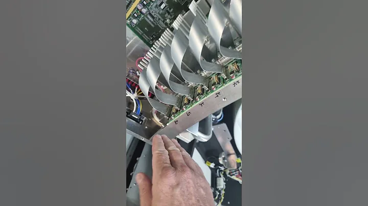 The inside of a CT scan's image receiptor