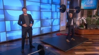 Who Can Lift More? Ellen or Hugh Jackman?