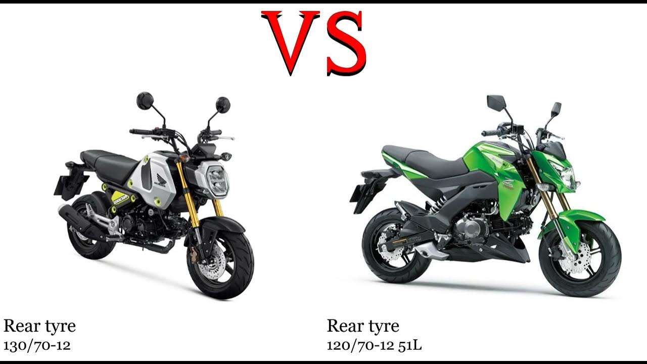 Honda MSX 125 Grom vs Kawasaki Z125 Test specification comparison YouTube