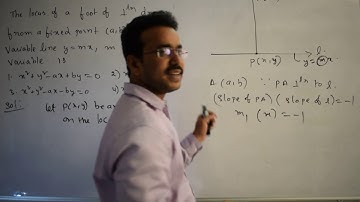 The locus of foot of the perpendicular drawn from a fixed point (a, b)