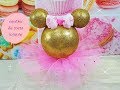 centro de mesa minnie (gold pink) centerpiece minnie