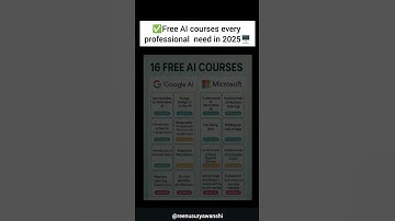 ✅ Free AI Courses Every Professional Needs in 2025 💻 | Google AI & Microsoft AI Free Courses