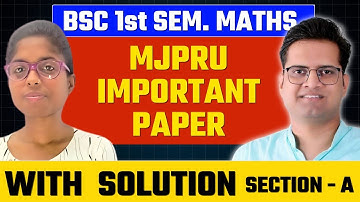 2023 Mjpru Paper Solution Bsc.1st Semester! Sec-A ! Be DKDian