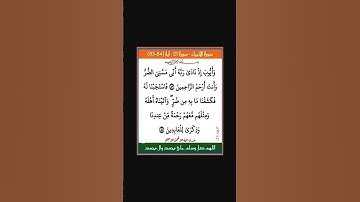 سورة الانبياء - سورة 21 - اية 84-83