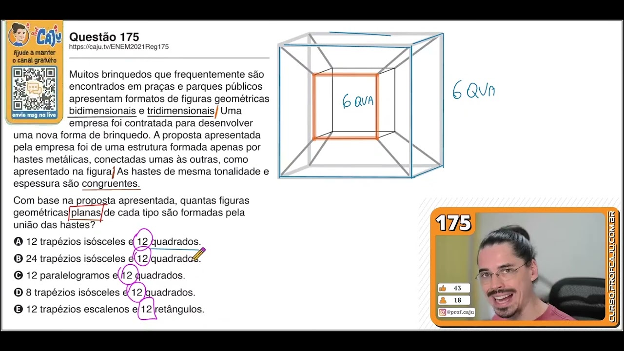 [ENEM 2021] 175 📘 GEOMETRIA ESPACIAL Muitos brinquedos que frequentemente são encontrados em praças