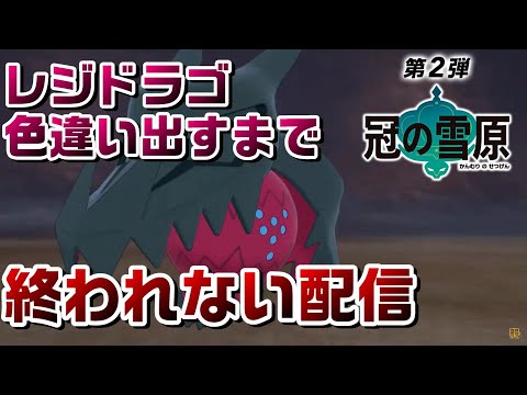 【ポケモン剣盾】sin新真再最終回極RDX8000～色違いレジドラゴ厳選 出すまで終われない配信【鎧の孤島】【冠の雪原】