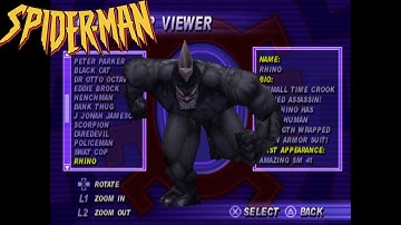 Spider Man ps1 Character Viewer