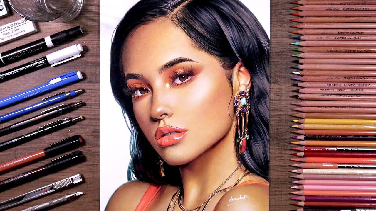 Drawing Becky G | drawholic - YouTube