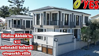 Didim Akbük'te modern 4+1 müstakil bahçeli otoparklı her yere yürüme mesafesinde