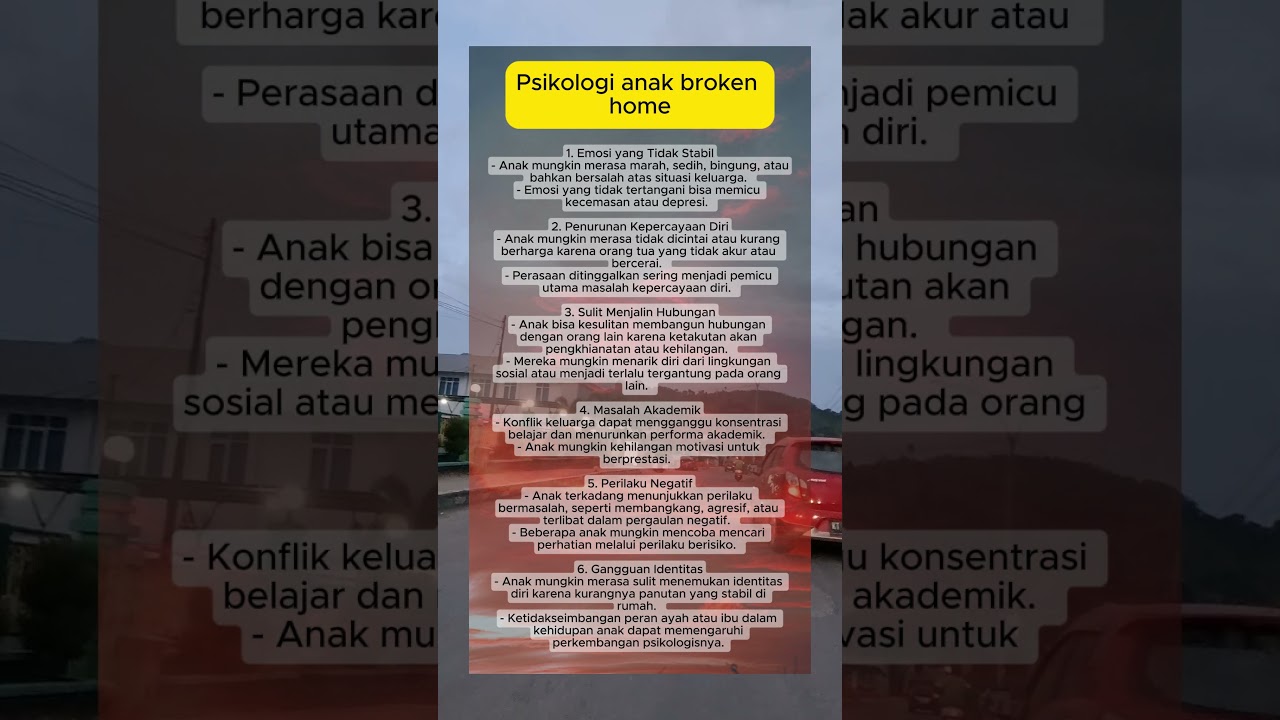 Psikologi anak broken home