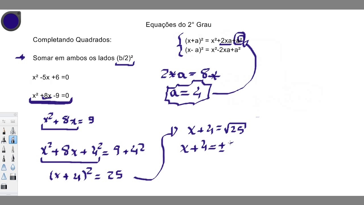 Completando Quadrados Parte 1. YouTube