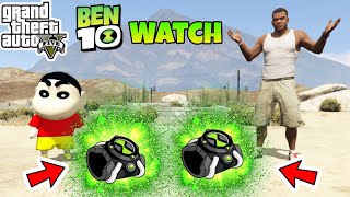 GTA 5 | Shinchan And Franklin Find Ben 10 Omnitrix Watch In Jungle | Shinchan Become Ben 10 Alien ??