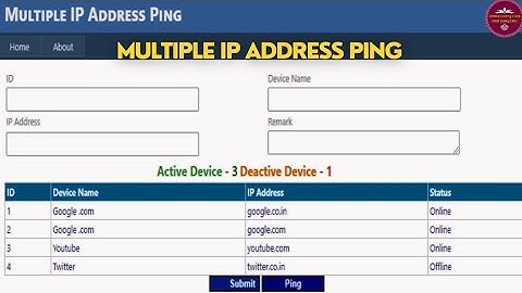 How to multiple ip address ping using asp.net/vb.net | online coding class