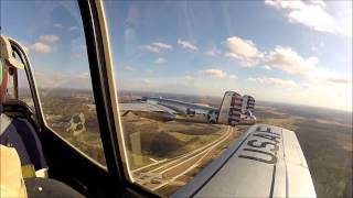 B-25 and T-28 Formation Memorial Flyover