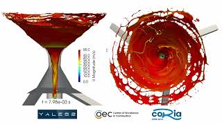 [YALES2] Primary atomization from the CORIA Rouen Spray Burner