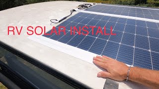 Easiest RV Flexible solar panel install.. Renogy 200 watt and Victron Controller