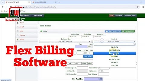 Flex Billing Software Sales invoice, Expense & all reports #unlimitedwebs #tamil#flexbillingsoftware