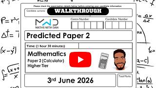 Edexcel GCSE Maths | Predicted Paper 2 | Higher Tier | June 2026 | Walkthrough | MathsWithDan