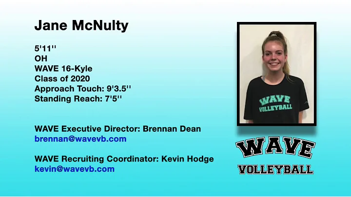 Jane McNulty Skills Video - Class of 2020 OPP - WA...