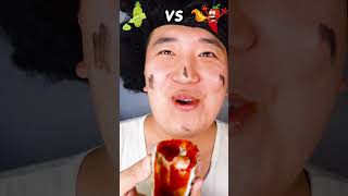 Spicy Sauce vs Wasabi sauce Emoji food Challenge | raw oysters Mukbang Funny Video shorts