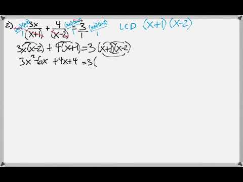 Math 119 : 7.4 #2 (Intermediate Algebra Tutorial : Solving Rational Equations)