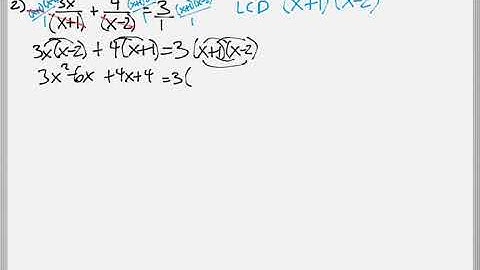 Math 119 : 7.4 #2 (Intermediate Algebra Tutorial : Solving Rational Equations)