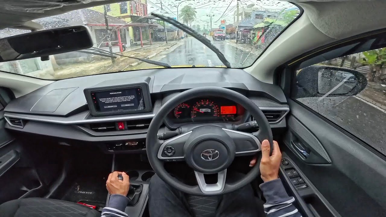 POV DRIVE: TOYOTA AGYA G 1.2 M/T DI GUYUR HUJAN DERAS SEPANJANG JALAN #Part10