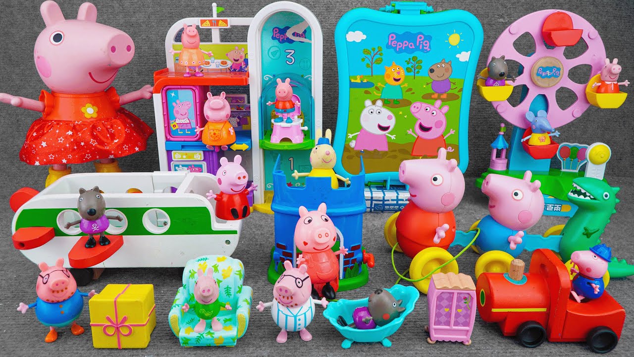 92 Minutes Satisfying with Unboxing Cute Peppa Pig Shopping Mall Playset | ASMR