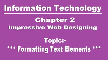 Impressive Web Designing || Formatting of Text Elements