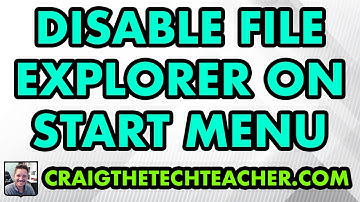 How To Disable Start Menu File Explorer Shortcut In Windows 10 (2022)