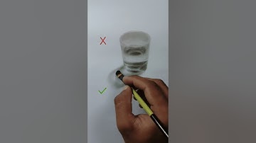 How to Draw a Realistic Glass | #shorts #art