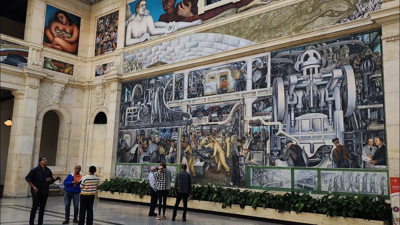 Diego Rivera murals at the Detroit Institute of Arts
