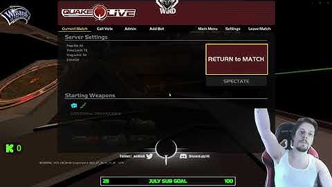 #quakelive  Speedrun.com World Record 43 seconds - 30 kills vs bots - #aeWinD  - 7/28/23