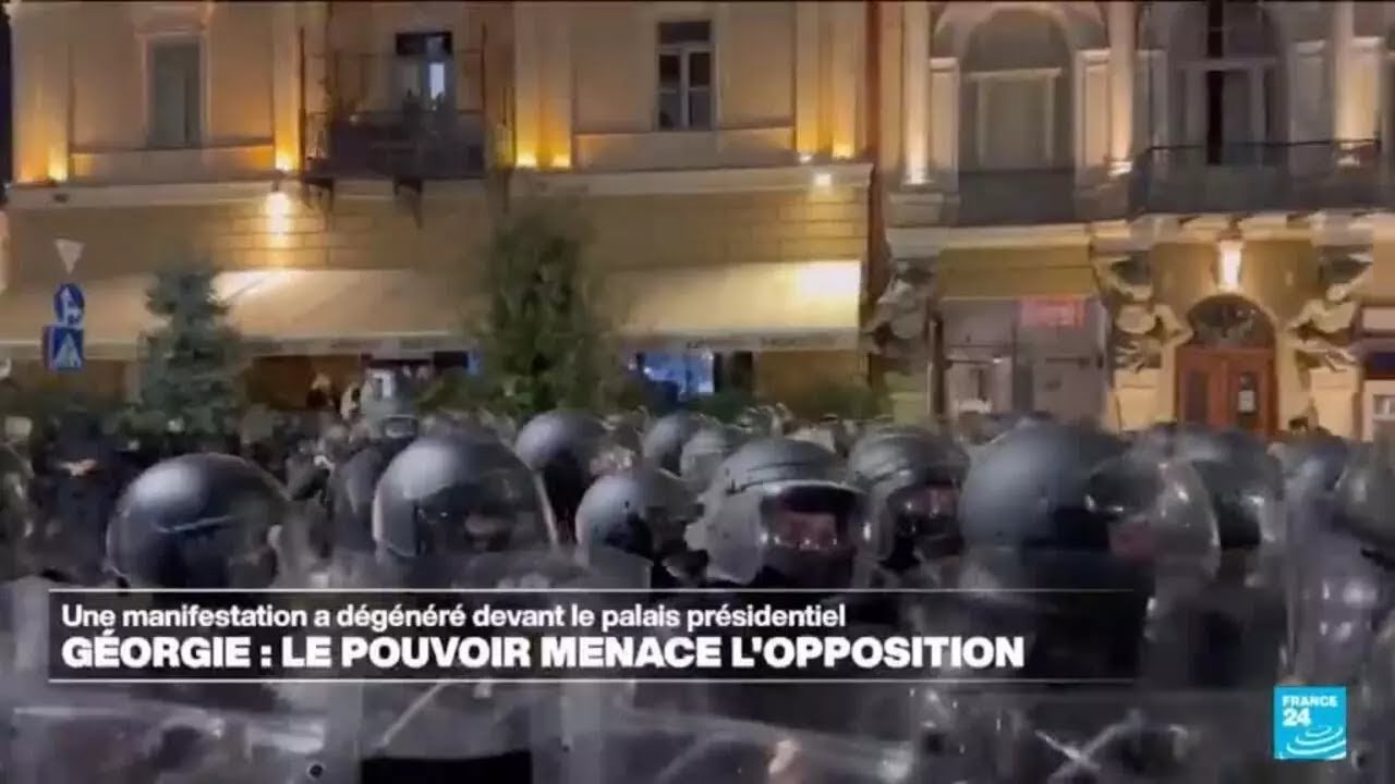 En Géorgie, la manifestation a dégénéré devant le palais présidentiel • FRANCE 24