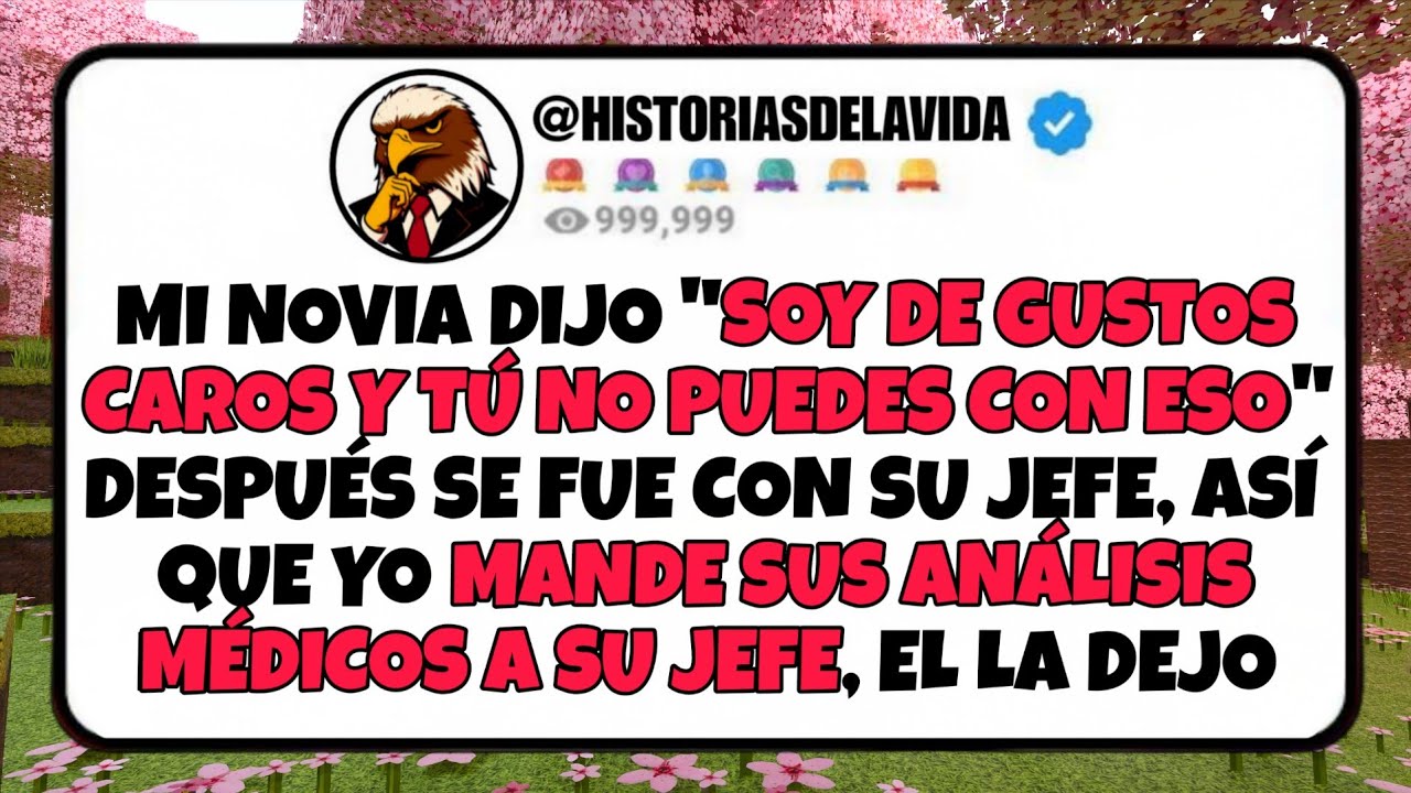 Mi novia dijo SOY DE GUSTOS CAROS Y TU NO PUEDES CON ESO, se fue con su JEFE